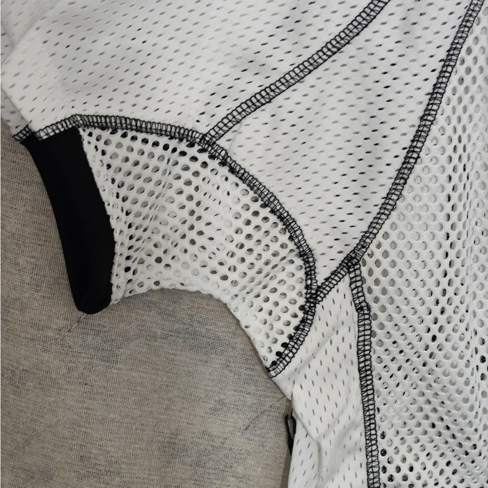 Aime Leon Dore White Mesh Jersey with Black Trim and Number 32 - Picture 12 of 12